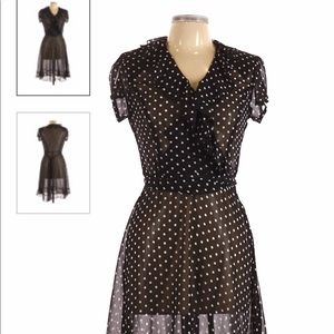 Sheer polkadotted dress